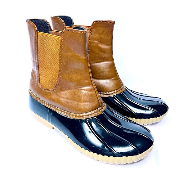 Shoes | Duck Boots Brown Rubber Tan 